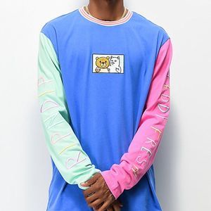 Ripndip X Teddy Fresh Men's Multicolor Fresh Long Sleeve Casual T-Shirt Size L